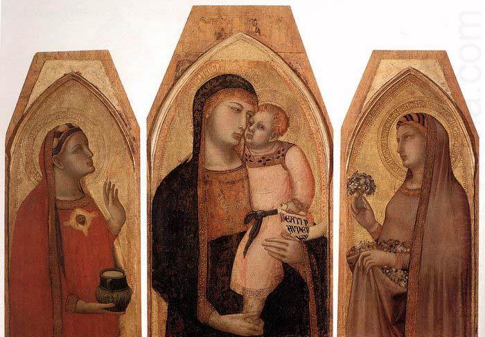 Madonna and Child with Mary Magdalene and St Dorothea, Ambrogio Lorenzetti